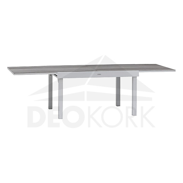 Hliníkový stôl VALENCIA 135/270 cm (biela)