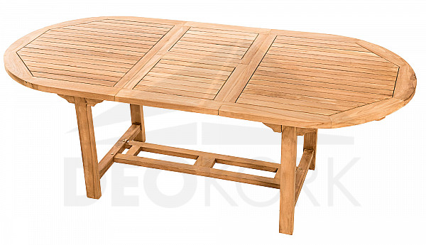 Záhradný oválný stôl SANTIAGO 160/210 x 100 cm (teak)