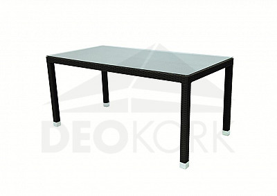Záhradný ratanový stôl NAPOLI 160x80 cm (hneda)