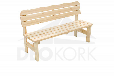 Masívna drevená záhradná lavice z borovice drevo 32 mm (150 cm)
