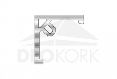 Krycí profil šedá bridlica 9571 510 určený pre 9564, 50x50x3000 mm, TWINSON O-WALL