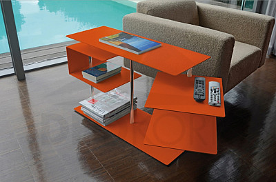 Stolík RADIUS DESIGN (X-CENTRIC TABLE 2 orange 570B) oranžový