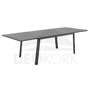 Hliníkový stôl NOVARA 170/264 cm (antracit)