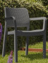 Záhradná plastová stolička KARA (antracit)