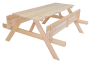 Masívny drevený pivný set so sklopnými lavicami 180 cm (prírodný)