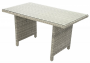 Ratanový stôl 140x80 cm SEVILLA (sivá)