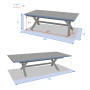 Hliníkový stôl VERONA 250/330 cm (šedo-hnedý/medová)