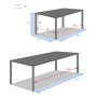 DOPREDAJ Hliníkový stôl LIVORNO 214/274x110 cm (antracit)