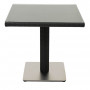 Záhradný ratanový stôl GINA 80x80 cm (čierna)