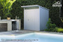 Záhradný domček BIOHORT Avantgarde A5 260 × 180 cm (strieborná metalíza)